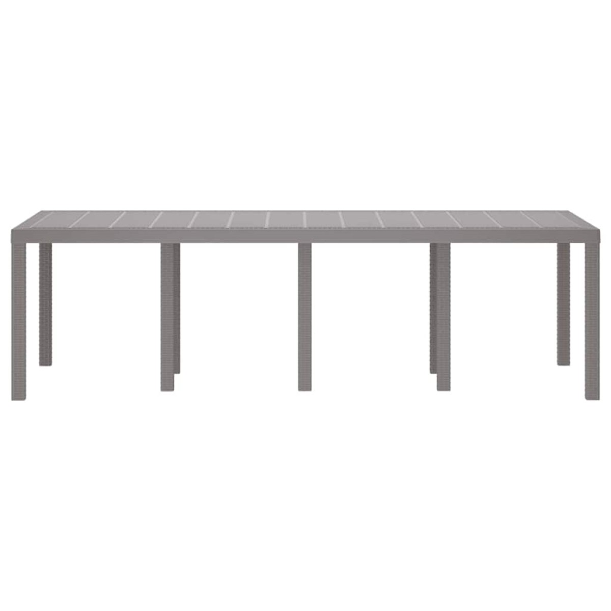 vidaXL Τραπέζι Κήπου Ανοιχτό γκρι 250 x 100 x 73 εκ συνθετικό ρατάν