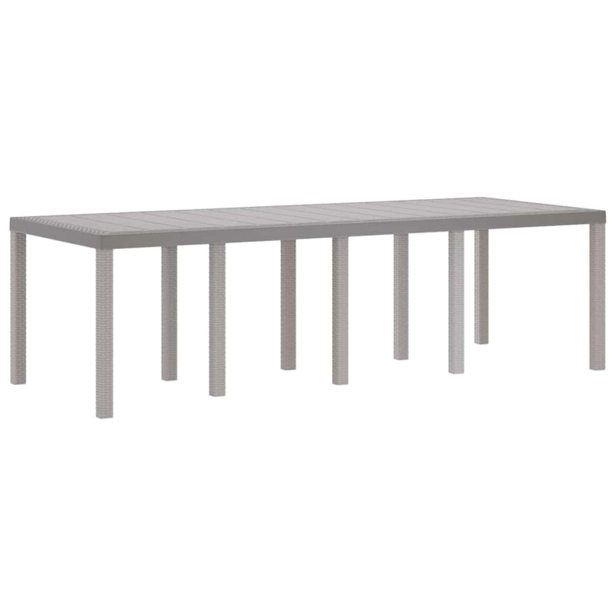 vidaXL Τραπέζι Κήπου Ανοιχτό γκρι 250 x 100 x 73 εκ συνθετικό ρατάν