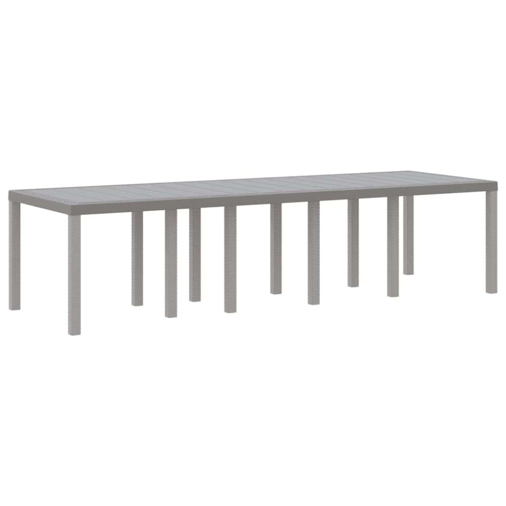 vidaXL Τραπέζι Κήπου Ανοιχτό γκρι 300 x 100 x 73 εκ συνθετικό ρατάν