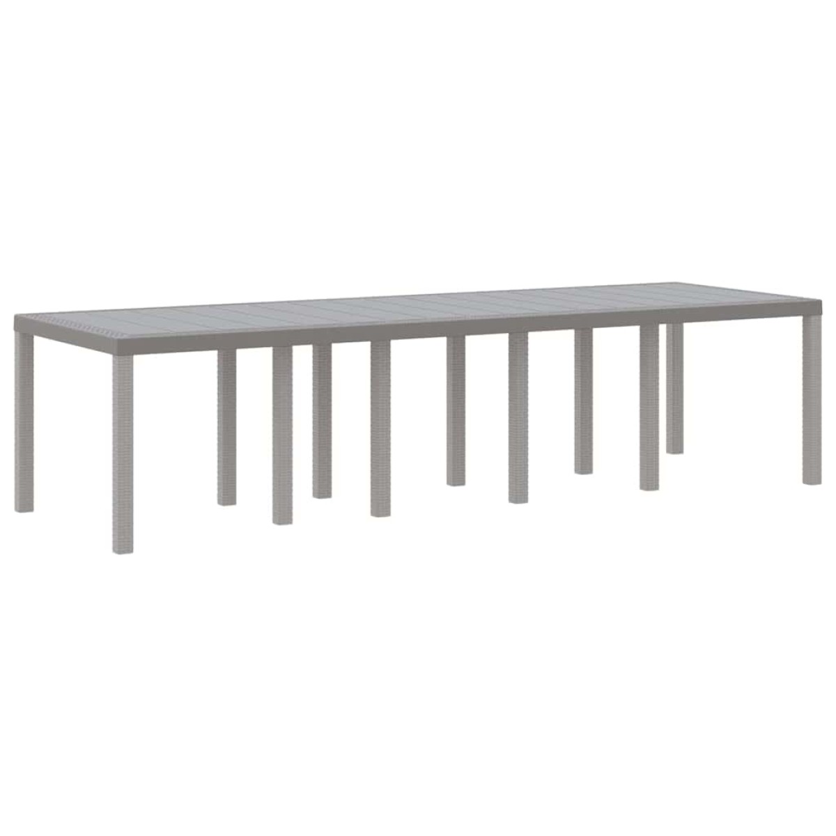 vidaXL Τραπέζι Κήπου Ανοιχτό γκρι 300 x 100 x 73 εκ συνθετικό ρατάν