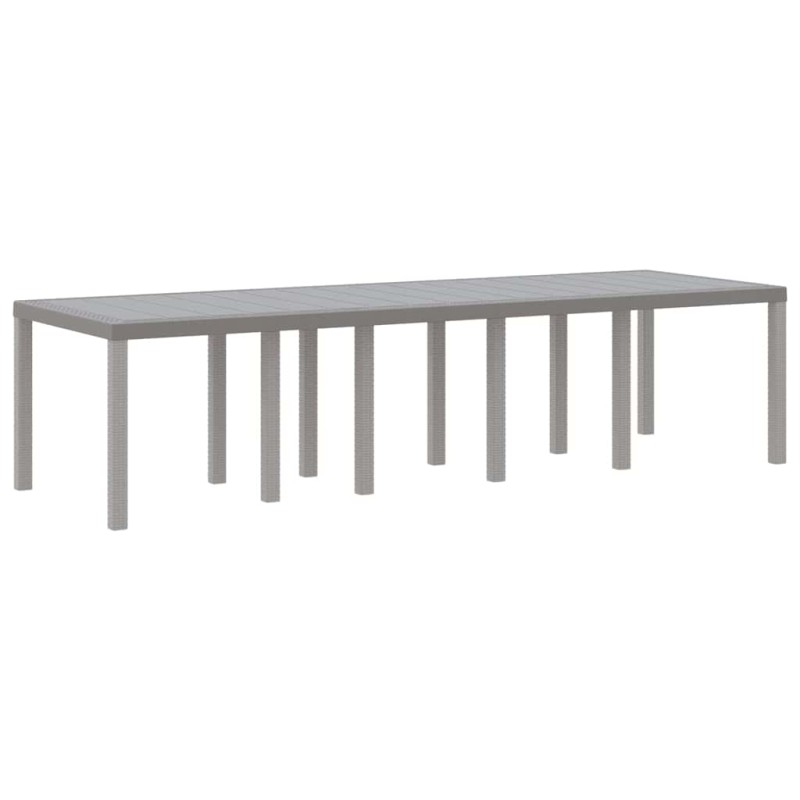 vidaXL Τραπέζι Κήπου Ανοιχτό γκρι 300 x 100 x 73 εκ συνθετικό ρατάν