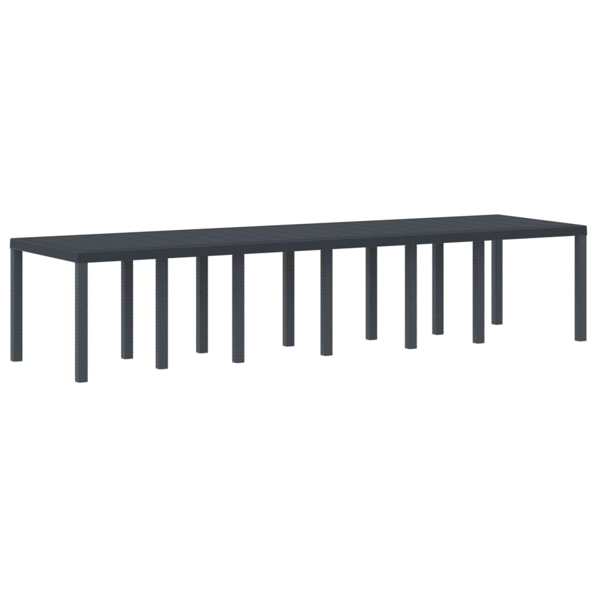 vidaXL Τραπέζι Κήπου Ανθρακί 350 x 100 x 74 εκ. συνθετικό ρατάν