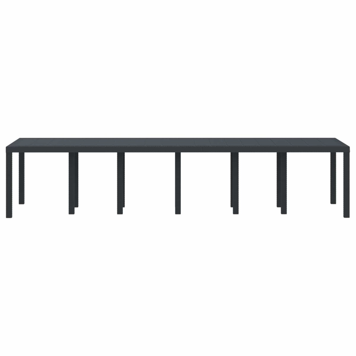 vidaXL Τραπέζι Κήπου Ανθρακί 350 x 100 x 74 εκ. συνθετικό ρατάν