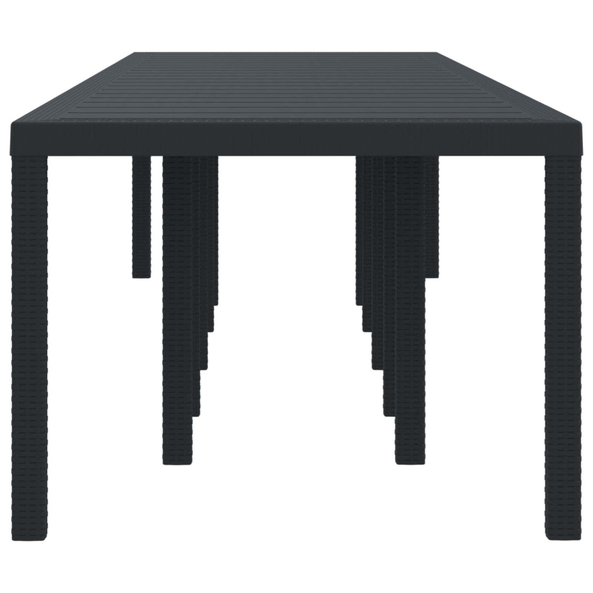 vidaXL Τραπέζι Κήπου Ανθρακί 350 x 100 x 74 εκ. συνθετικό ρατάν