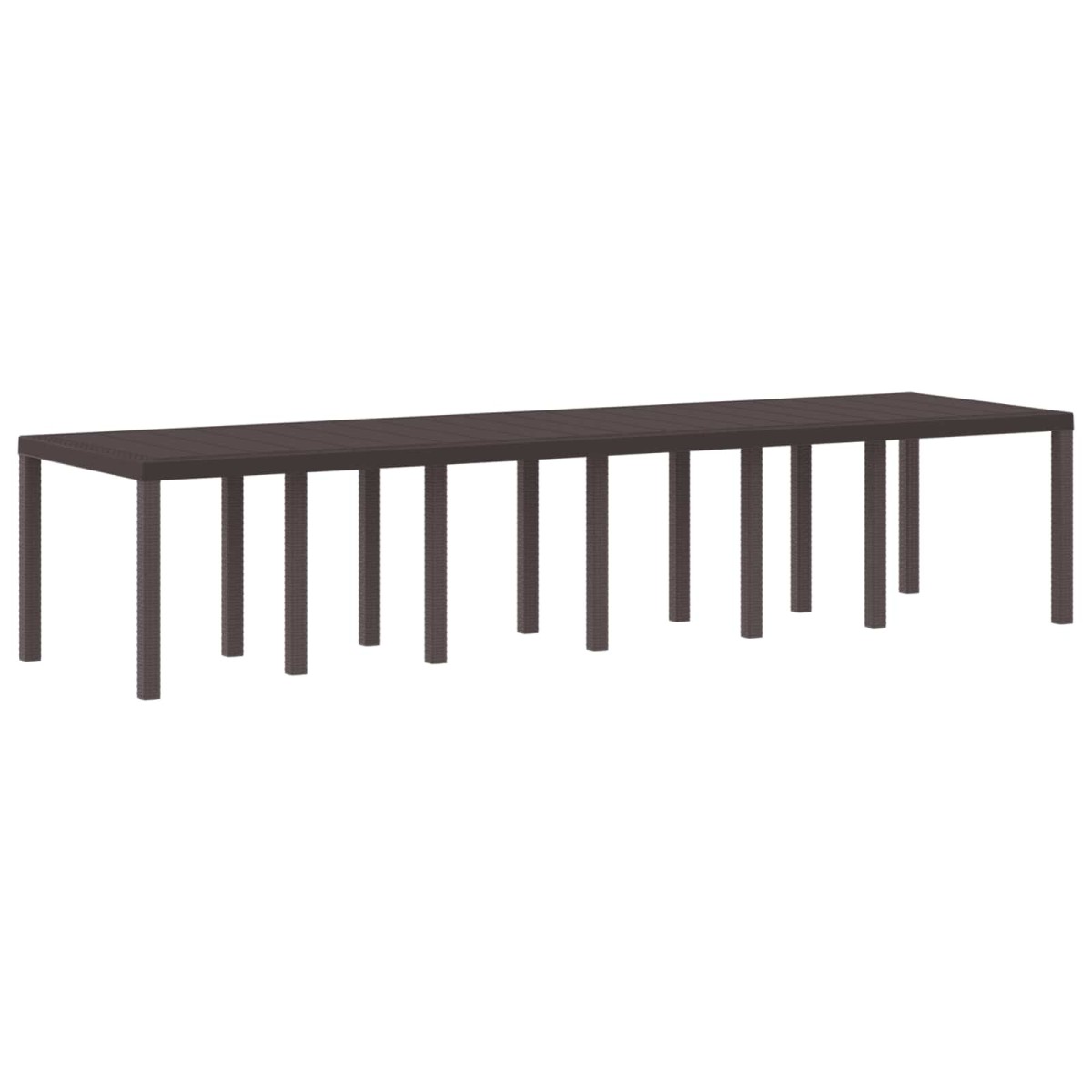 vidaXL Τραπέζι Κήπου Καφέ 350 x 100 x 74 εκ. συνθετικό ρατάν