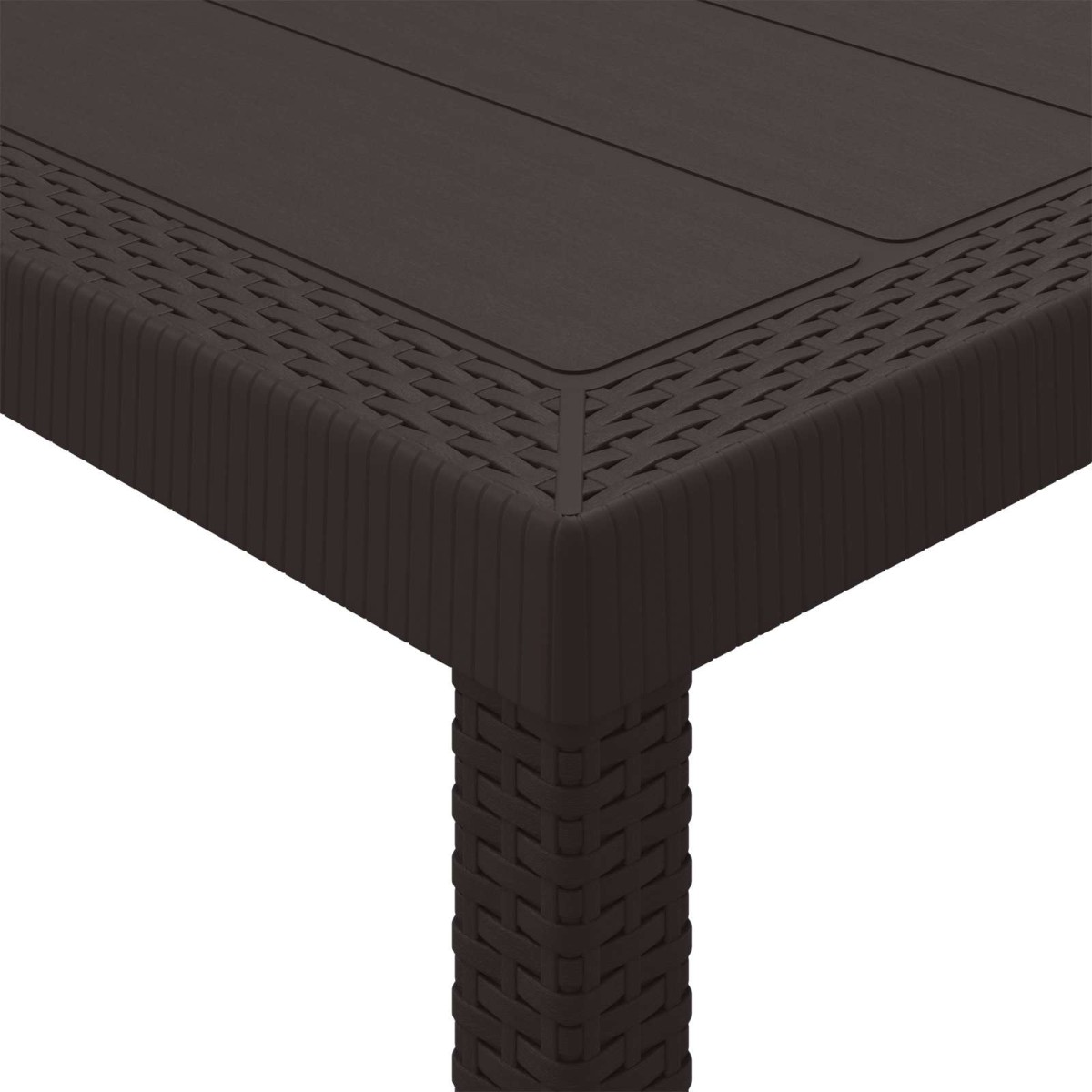 vidaXL Τραπέζι Κήπου Καφέ 350 x 100 x 74 εκ. συνθετικό ρατάν