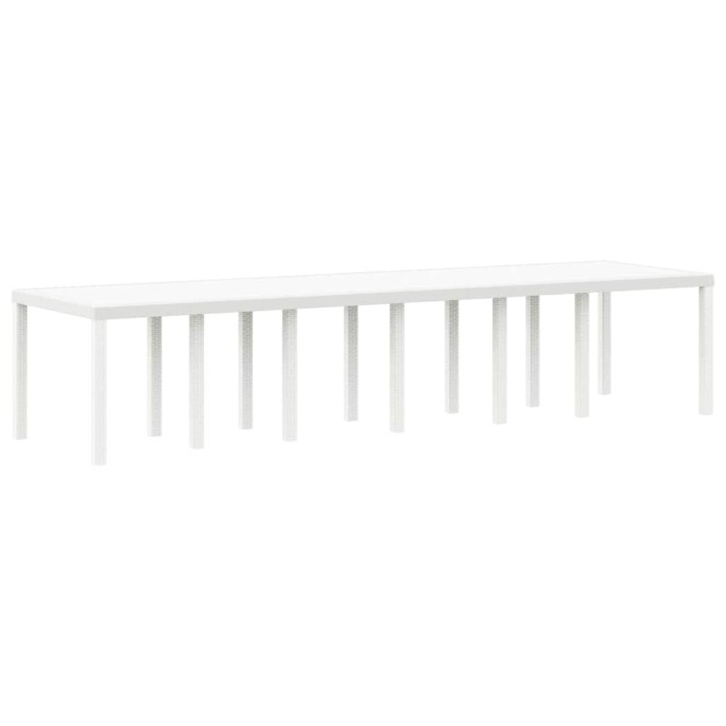 vidaXL Τραπέζι Κήπου Λευκό 350 x 100 x 74 εκ. συνθετικό ρατάν