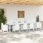 vidaXL Τραπέζι Κήπου Λευκό 350 x 100 x 74 εκ. συνθετικό ρατάν