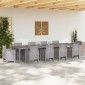 vidaXL Τραπέζι Κήπου Ανοιχτό γκρι 350 x 100 x 74 εκ. συνθετικό ρατάν