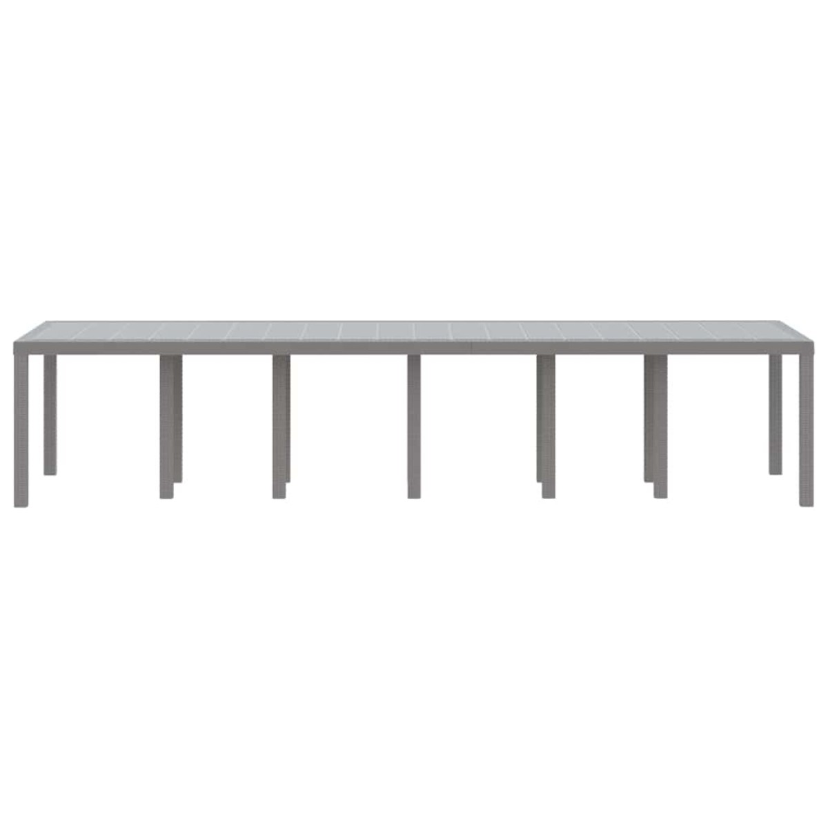vidaXL Τραπέζι Κήπου Ανοιχτό γκρι 350 x 100 x 74 εκ. συνθετικό ρατάν