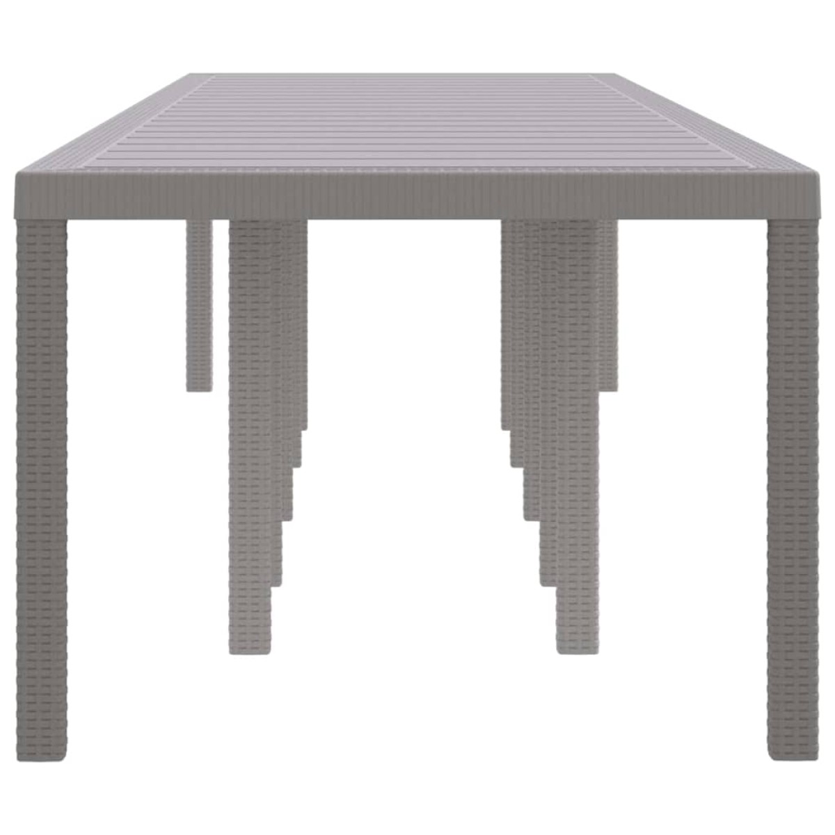 vidaXL Τραπέζι Κήπου Ανοιχτό γκρι 350 x 100 x 74 εκ. συνθετικό ρατάν