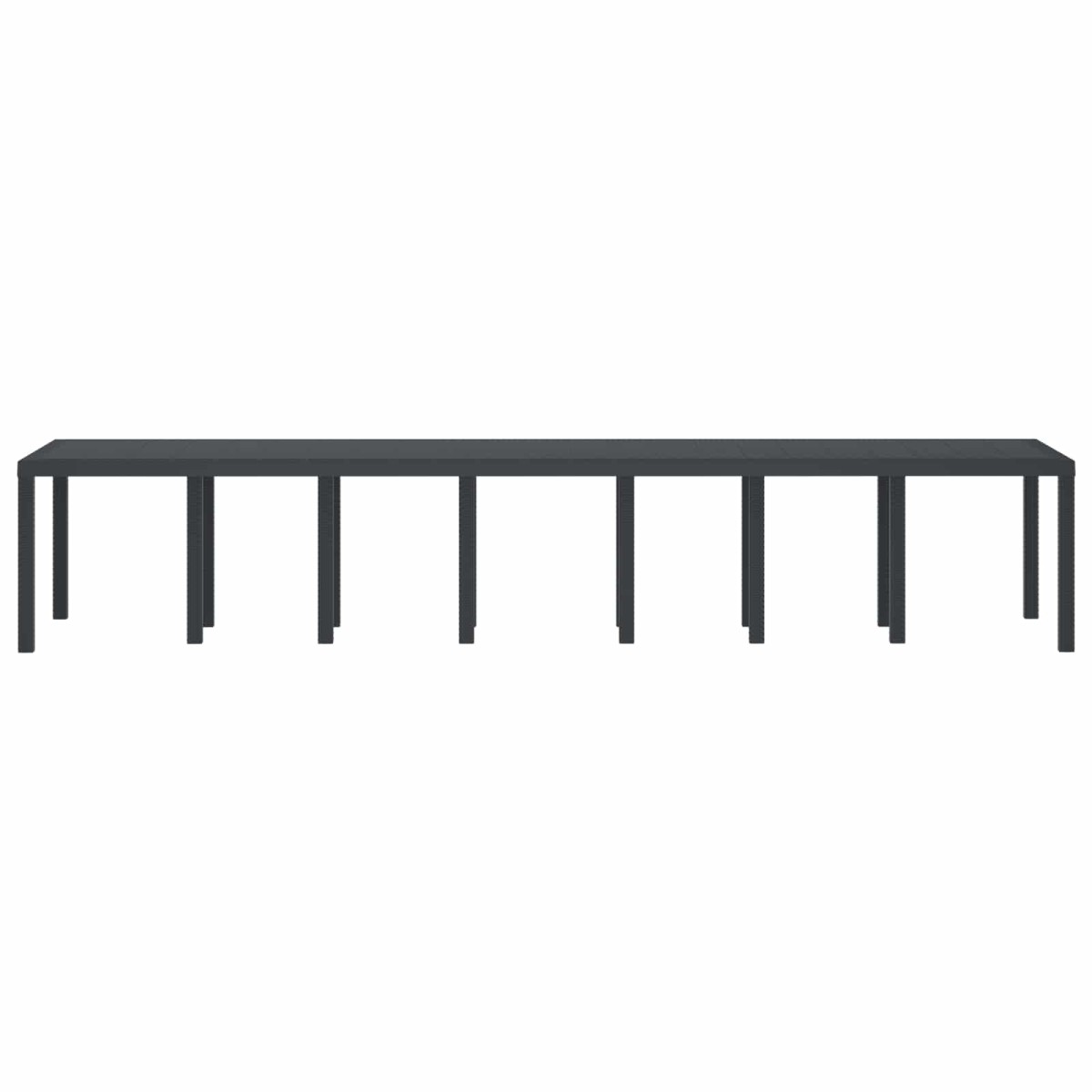 vidaXL Τραπέζι Κήπου Ανθρακί 400 x 100 x 73 εκ. συνθετικό ρατάν