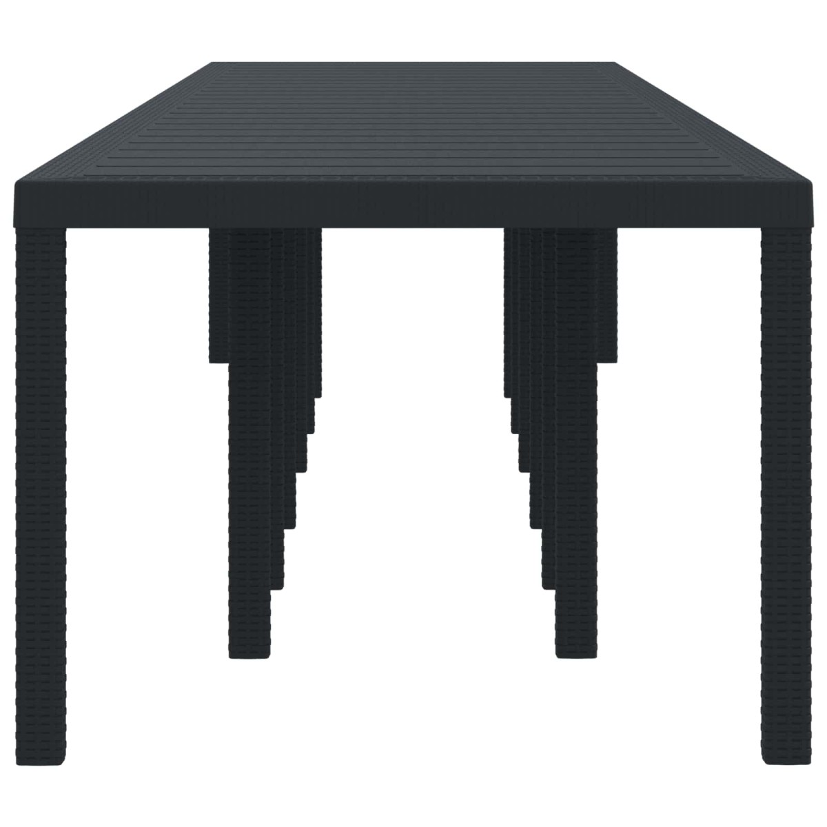 vidaXL Τραπέζι Κήπου Ανθρακί 400 x 100 x 73 εκ. συνθετικό ρατάν
