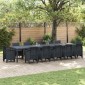 vidaXL Τραπέζι Κήπου Ανθρακί 400 x 100 x 73 εκ. συνθετικό ρατάν