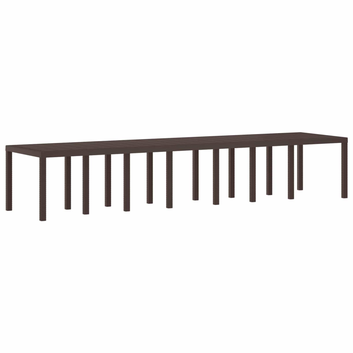 vidaXL Τραπέζι Κήπου Καφέ 400 x 100 x 73 εκ. συνθετικό ρατάν