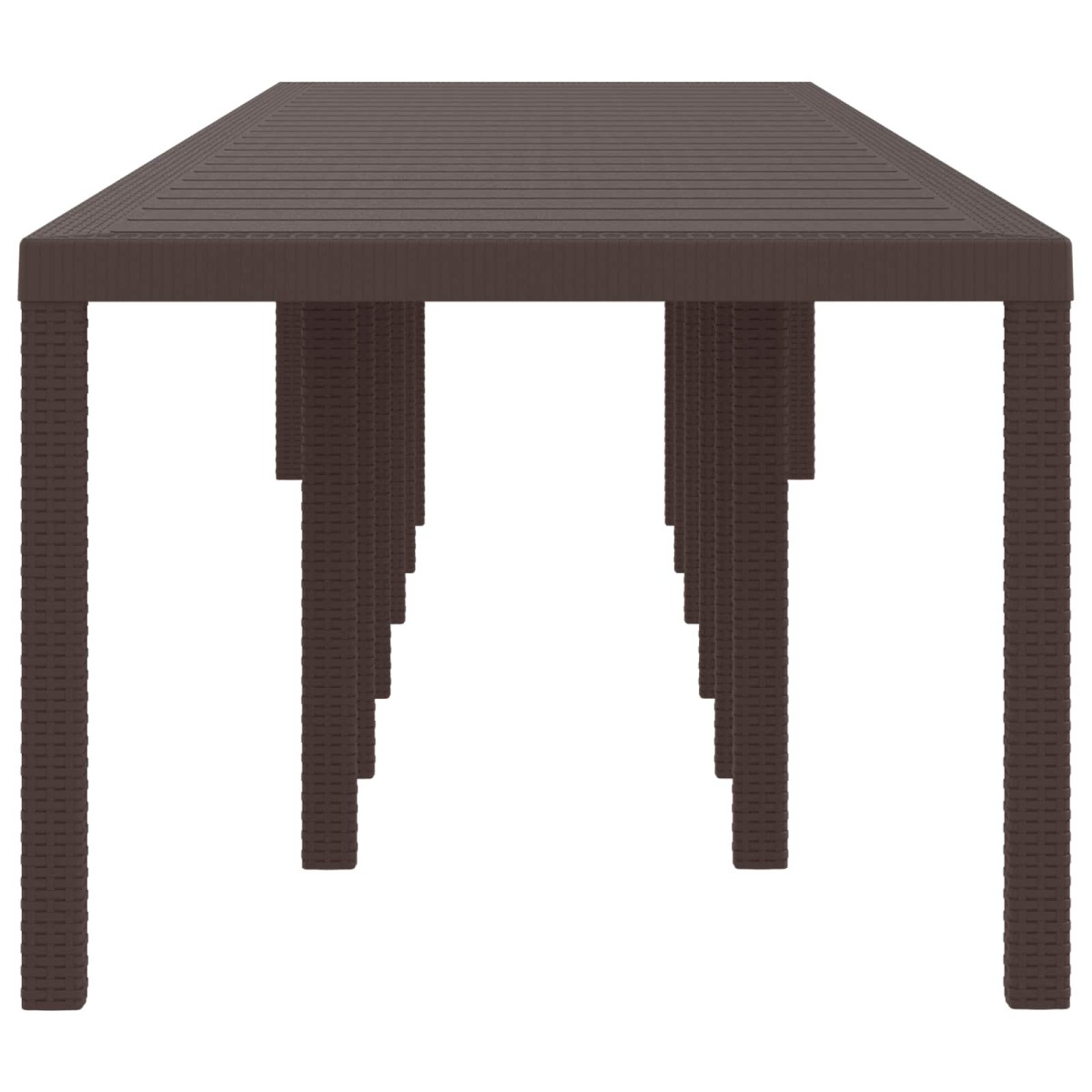 vidaXL Τραπέζι Κήπου Καφέ 400 x 100 x 73 εκ. συνθετικό ρατάν