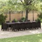 vidaXL Τραπέζι Κήπου Καφέ 400 x 100 x 73 εκ. συνθετικό ρατάν