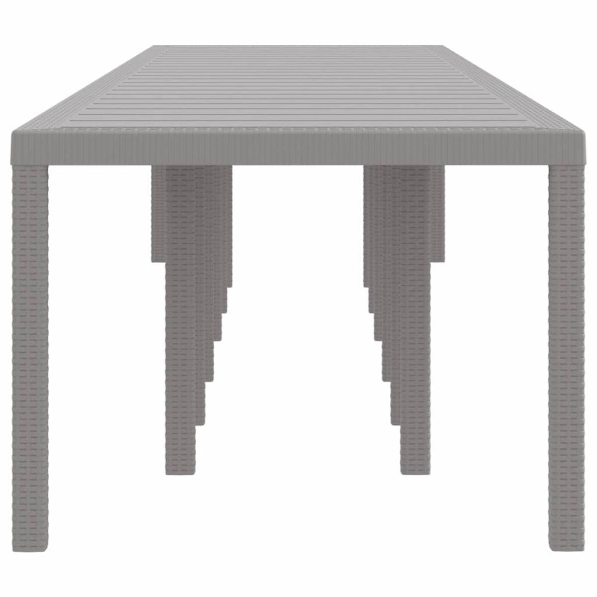 vidaXL Τραπέζι Κήπου Ανοιχτό γκρι 400 x 100 x 73 εκ. συνθετικό ρατάν