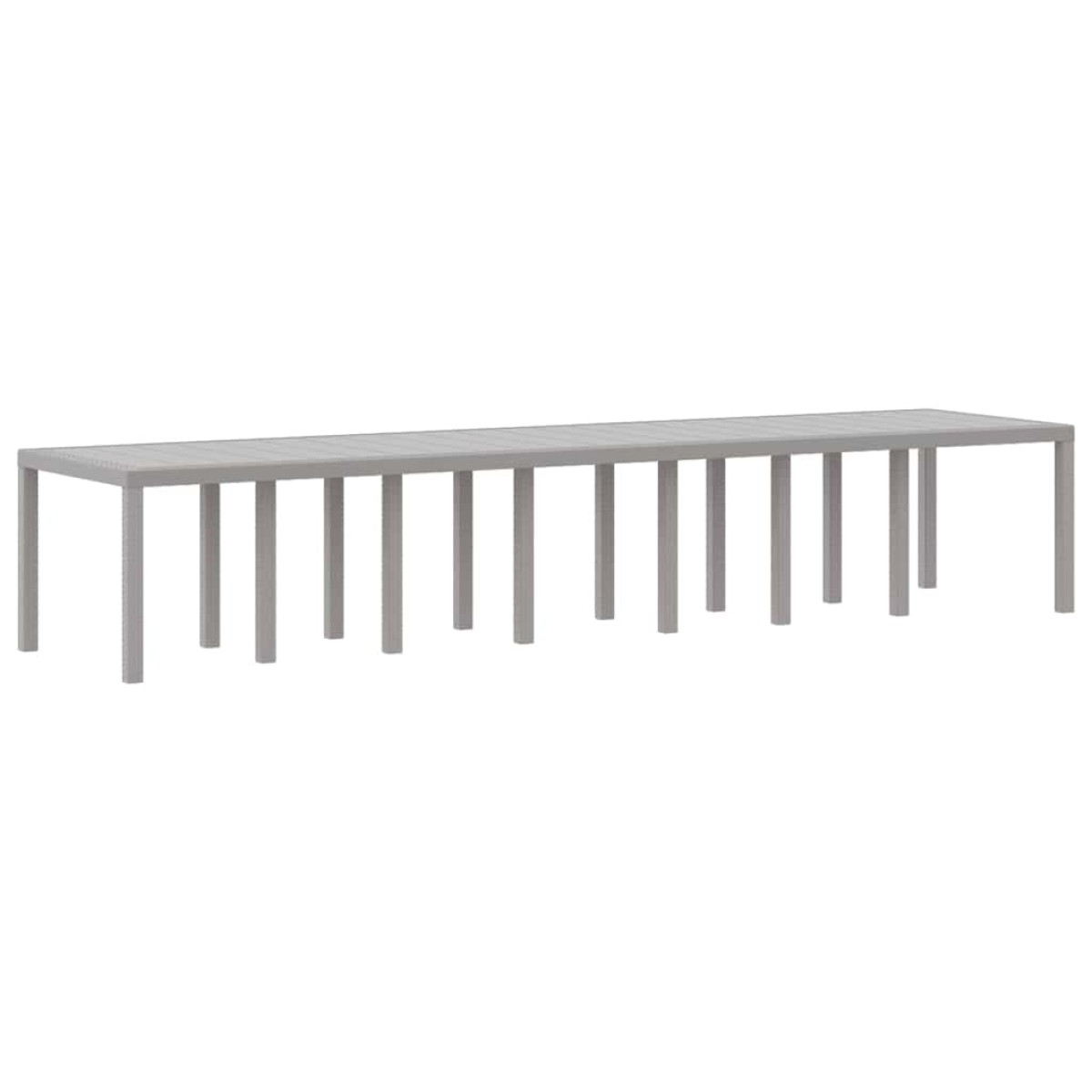 vidaXL Τραπέζι Κήπου Ανοιχτό γκρι 400 x 100 x 73 εκ. συνθετικό ρατάν
