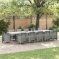 vidaXL Τραπέζι Κήπου Ανοιχτό γκρι 400 x 100 x 73 εκ. συνθετικό ρατάν