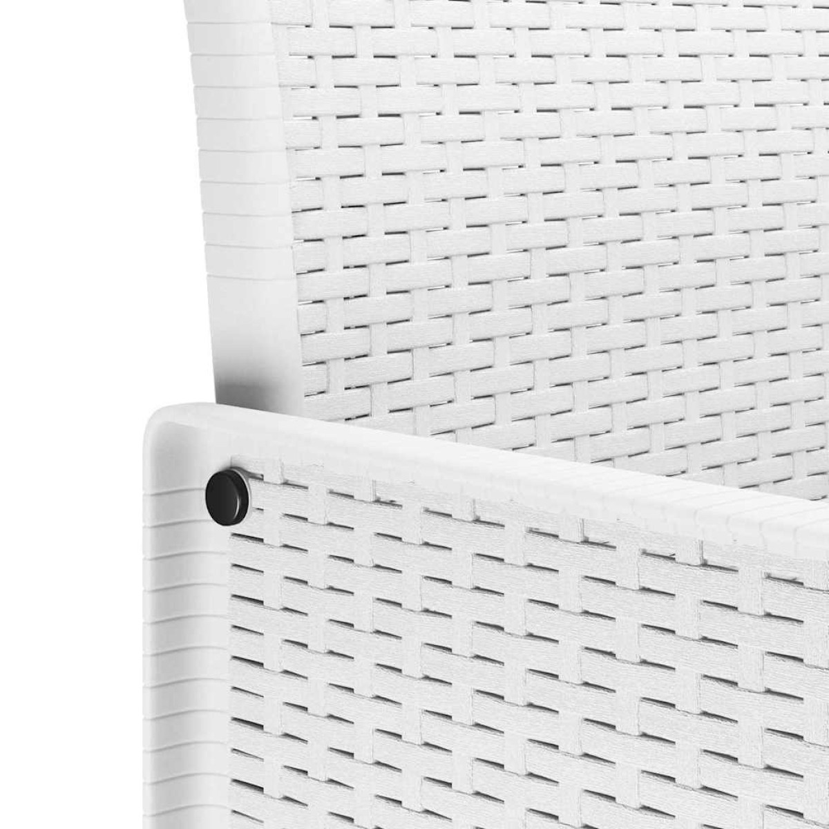 vidaXL Σέτ φαγητού για κήπο 5 τμχ. Λευκό Rattan Polt