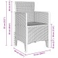 vidaXL Σέτ φαγητού για κήπο 11 τμχ. Καφέ Ρατάν