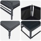 vidaXL Σετ Καναπέ Κήπου 8 τμχ. Μαύρο Ατσάλι