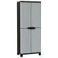 vidaXL Πλαστικό Ντουλάπι 68x39x171,5 εκ με Σχεδιασμό σε Στυλ Ρατάν