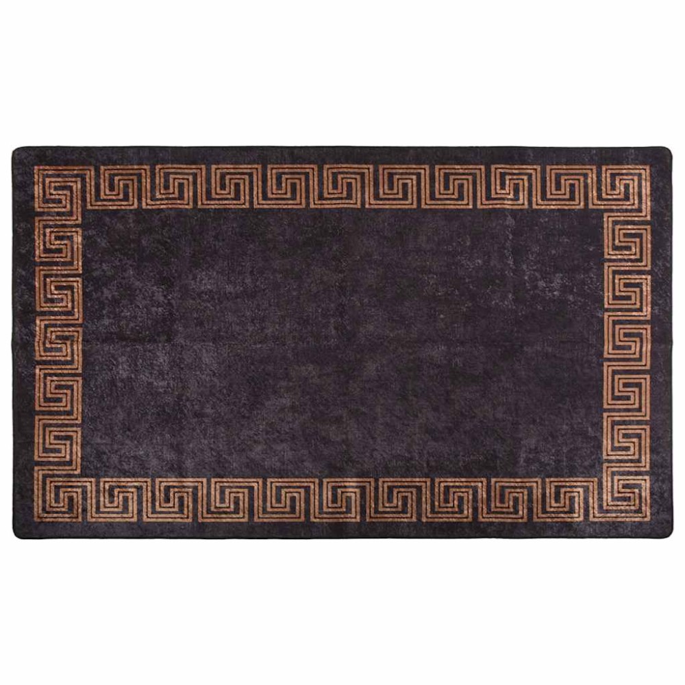 vidaXL Χαλί Πλενόμενο Μαύρο / Χρυσό 120 x 180 εκ.