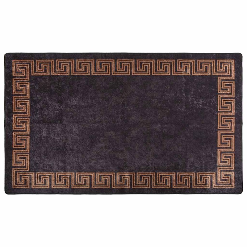vidaXL Χαλί Πλενόμενο Μαύρο / Χρυσό 120 x 180 εκ.