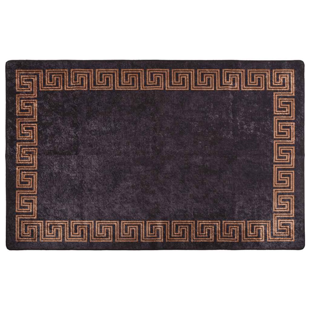 vidaXL Χαλί Πλενόμενο Μαύρο / Χρυσό 160 x 230 εκ.