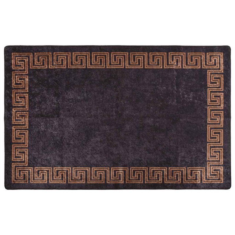 vidaXL Χαλί Πλενόμενο Μαύρο / Χρυσό 160 x 230 εκ.
