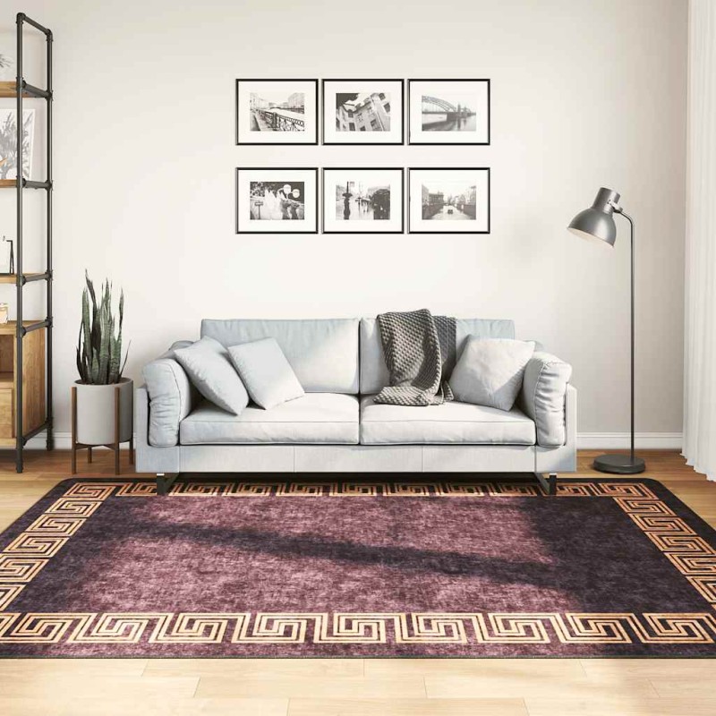 vidaXL Χαλί Πλενόμενο Μαύρο / Χρυσό 160 x 230 εκ.