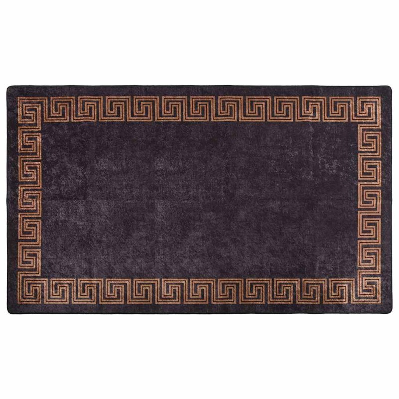 vidaXL Χαλί Πλενόμενο Μαύρο / Χρυσό 190 x 300 εκ.