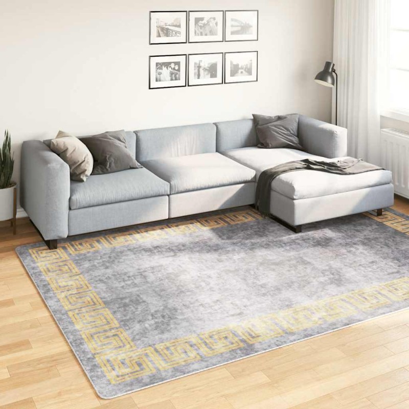 vidaXL Χαλί Πλενόμενο Γκρι 190 x 300 εκ.