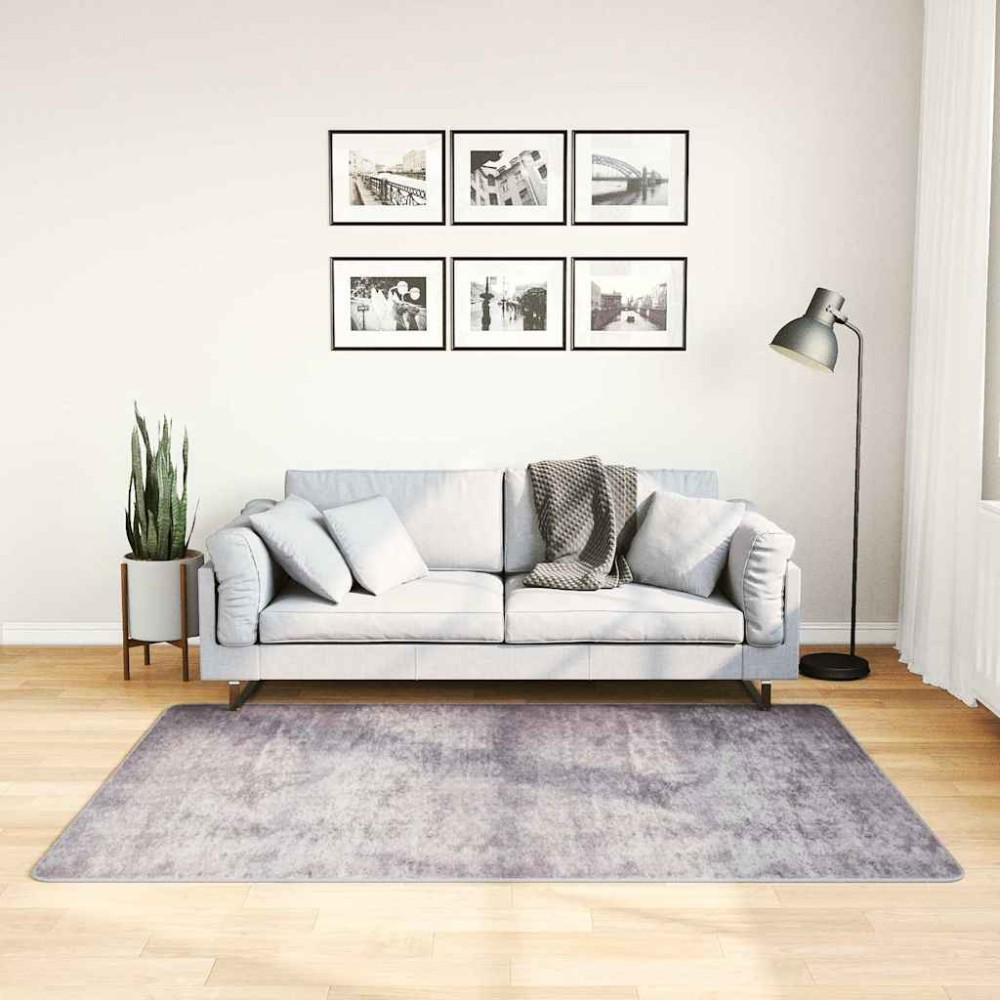 vidaXL Χαλί Πλενόμενο Γκρι 120 x 180 εκ.