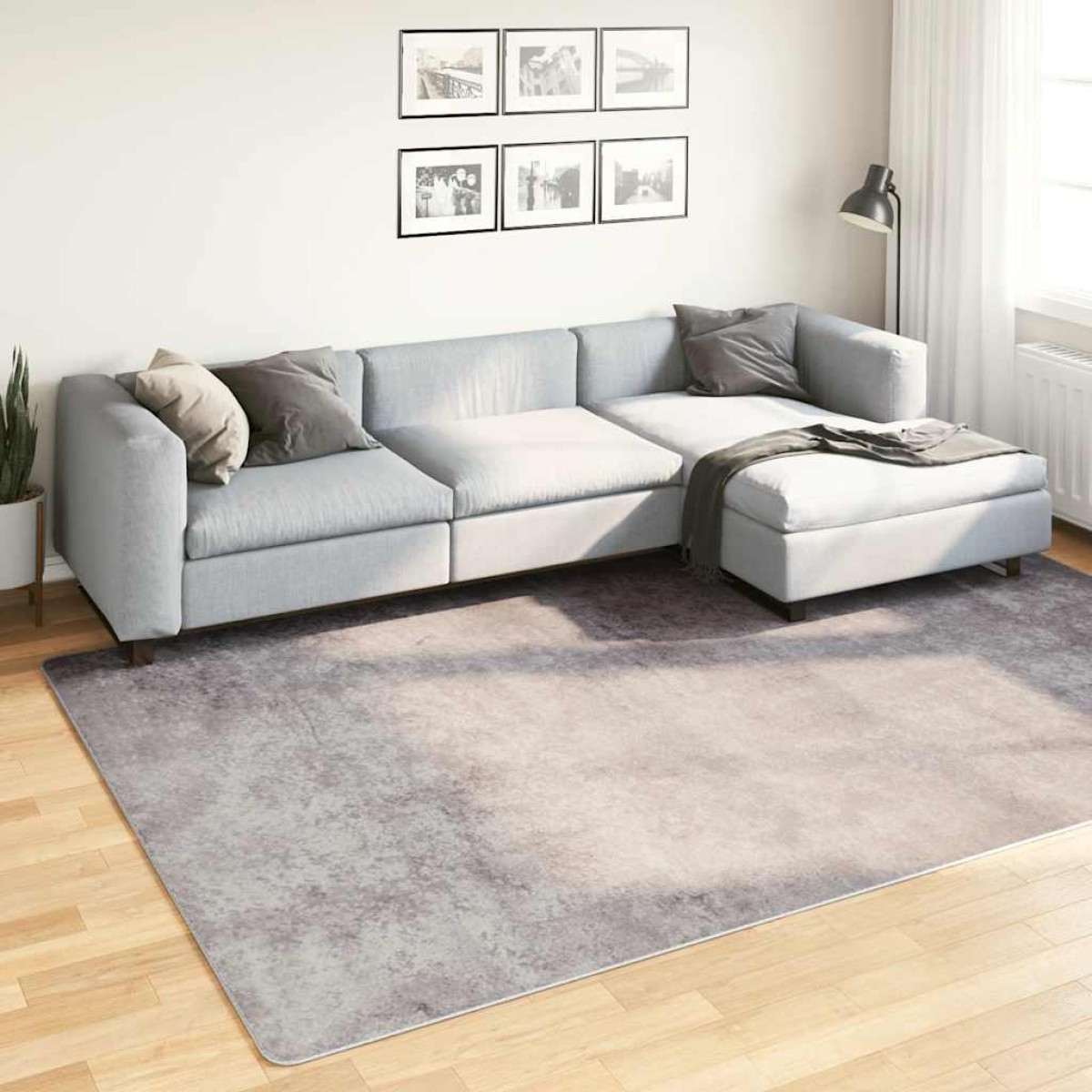 vidaXL Χαλί Πλενόμενο Αντιολισθητικό Γκρι 190 x 300 εκ.