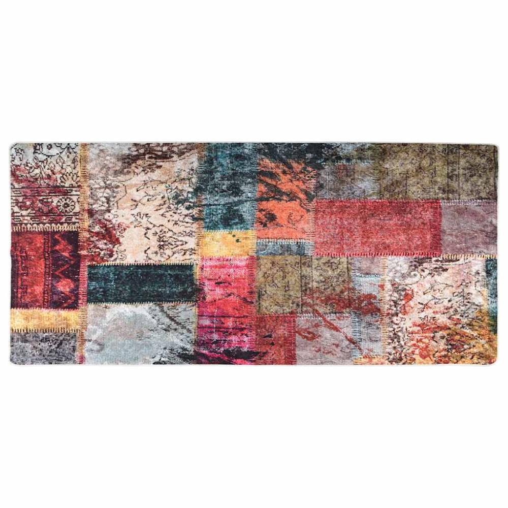 vidaXL Χαλί Πλενόμενο Πολύχρωμο 80 x 300 εκ. Patchwork