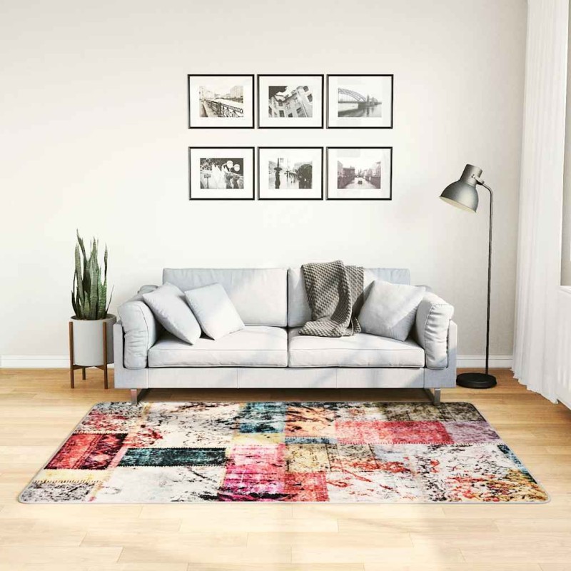vidaXL Χαλί Πλενόμενο Πολύχρωμο 120 x 180 εκ. Patchwork