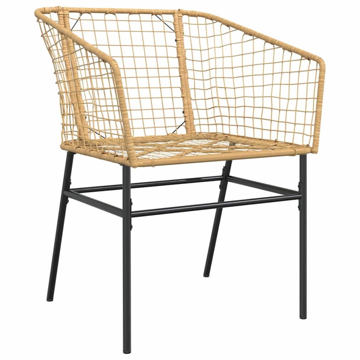 vidaXL Σέτ φαγητού για κήπο 3 τμχ. Καφέ συνθετικό ρατάν