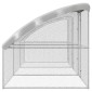 vidaXL Κλουβί για κότες 3 τμχ. Ασημί 600 x 200 x 200 εκ.