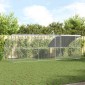 vidaXL Κλουβί για κότες 3 τμχ. Ασημί 600 x 200 x 200 εκ.
