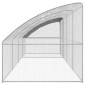 vidaXL Κλουβί για κότες 4 τμχ. Ασημί 800 x 200 x 200 εκ.