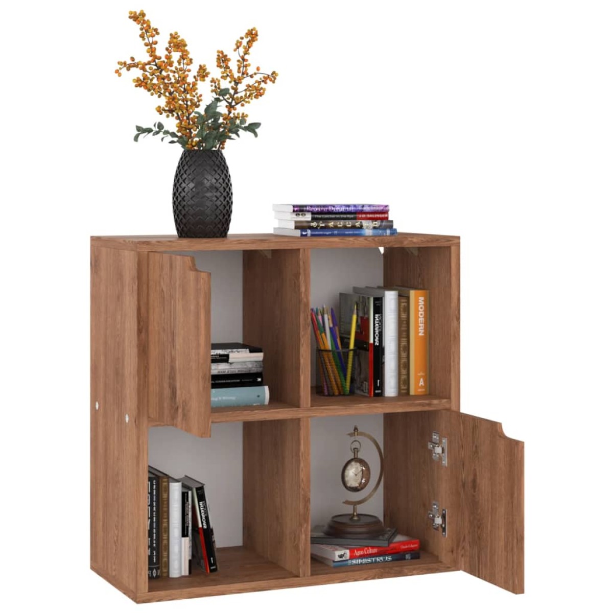 vidaXL Βιβλιοθήκη Χρώμα Καφέ Δρυς 60 x 27,5 x 59,5 εκ. από Μοριοσανίδα