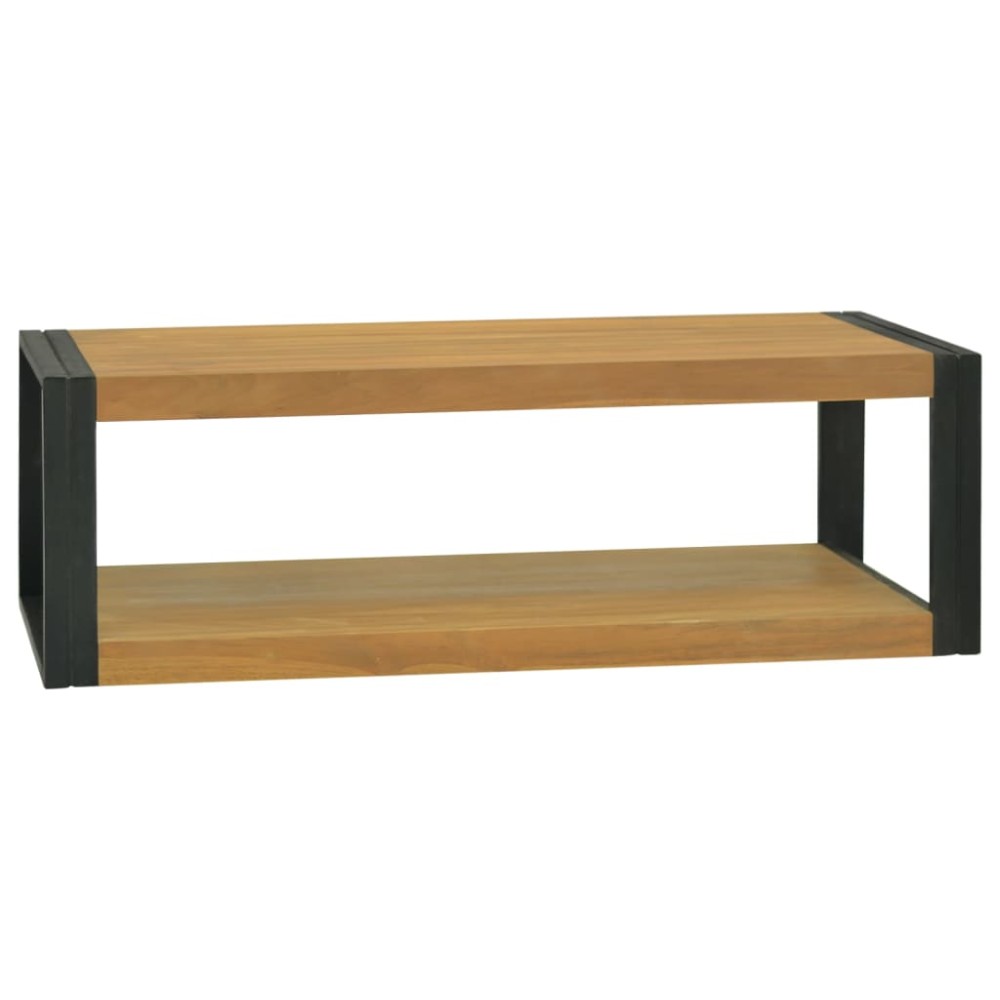 vidaXL Έπιπλο Μπάνιου Επιτοίχιο 110x45x35 εκ. από Μασίφ Ξύλο Teak