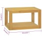 vidaXL Έπιπλο Μπάνιου Επιτοίχιο 60x45x35 εκ. από Μασίφ Ξύλο Teak