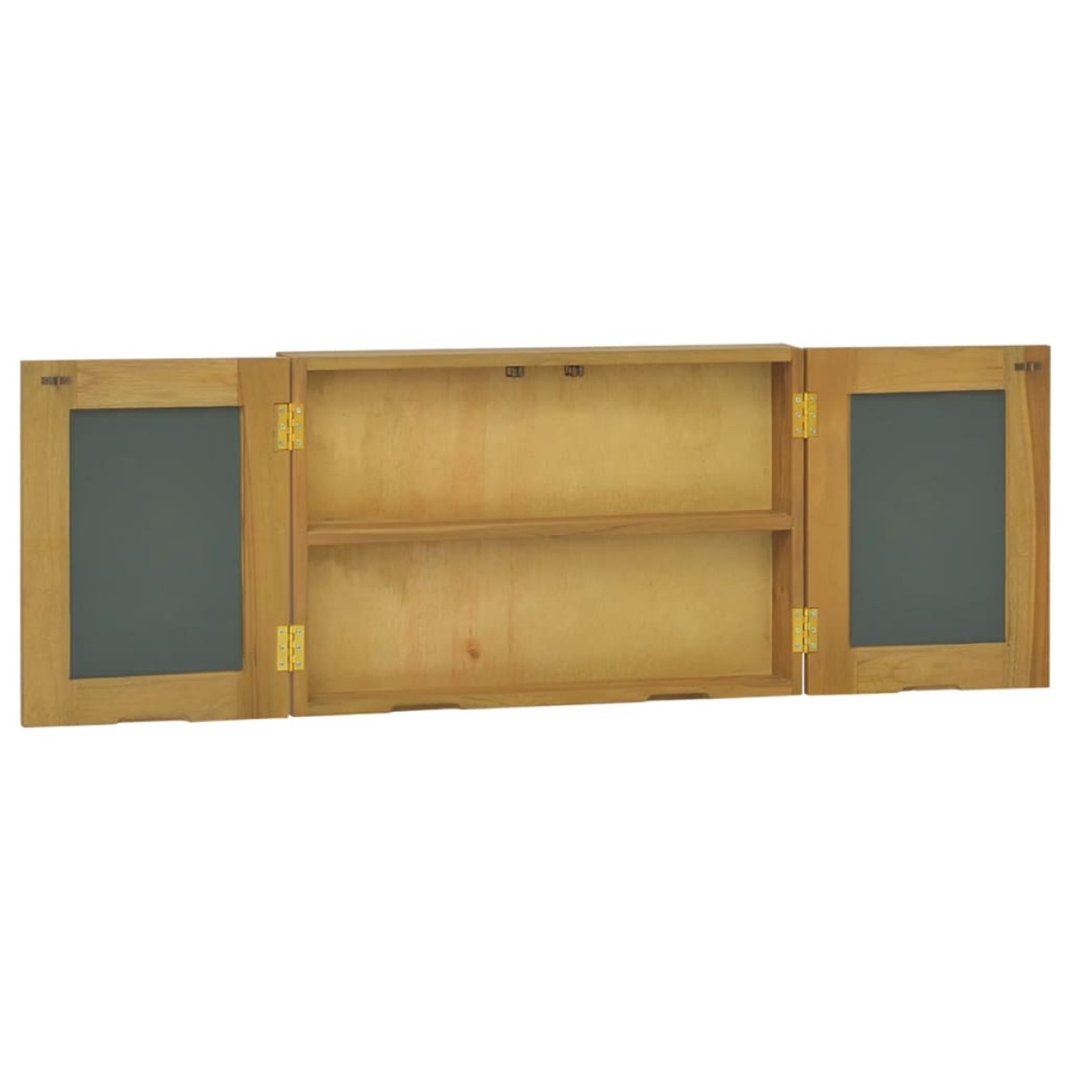 vidaXL Ντουλάπι Καθρέφτη 60 x 10 x 40 εκ. από Μασίφ Ξύλο Teak