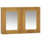 vidaXL Ντουλάπι Καθρέφτη 60 x 10 x 40 εκ. από Μασίφ Ξύλο Teak