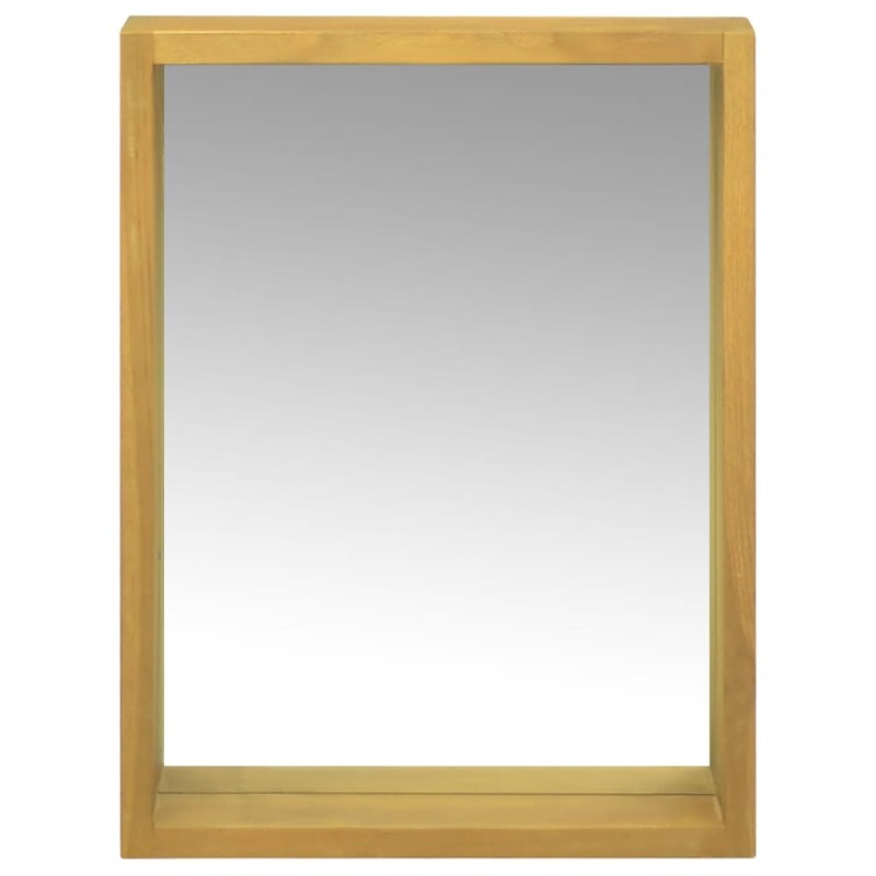 vidaXL Ντουλάπι Καθρέφτη 30 x 10 x 40 εκ. από Μασίφ Ξύλο Teak