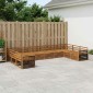 vidaXL Σετ Καναπέ 10 τμχ. Στερεό Ξύλο Ακακίας